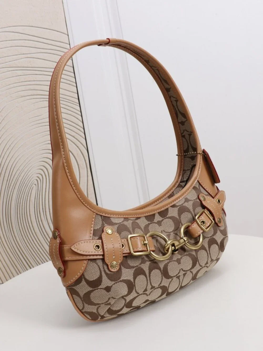 COACH Belted Ergo 26 Shoulder Bag (Brown)